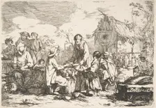 Village Market Place (Le Marché de village), 18th century. Creator: Jean-Baptiste-Marie Pierre