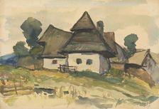 Village motif, 1930. Creator: Zolo Palugyay