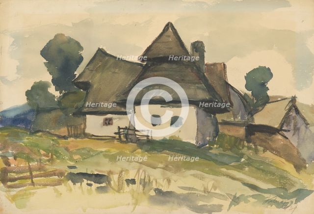 Village motif, 1930. Creator: Zolo Palugyay.