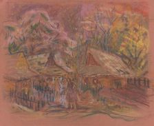 Village motif, 1940-1944. Creator: Arnold Peter Weisz-Kubincan