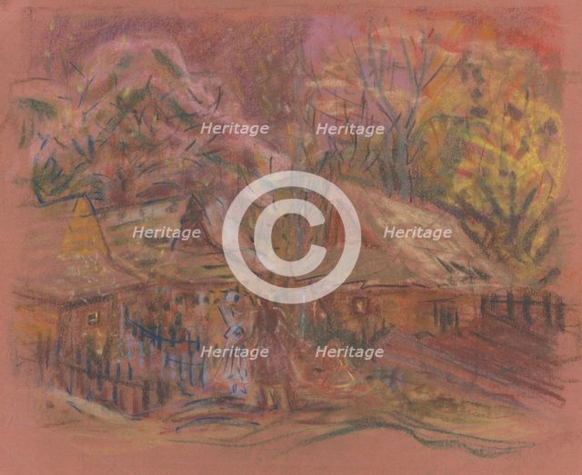 Village motif, 1940-1944. Creator: Arnold Peter Weisz-Kubincan.