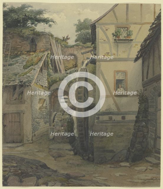 Village motif, c1830-1880. Creator: Jakob Dielmann.