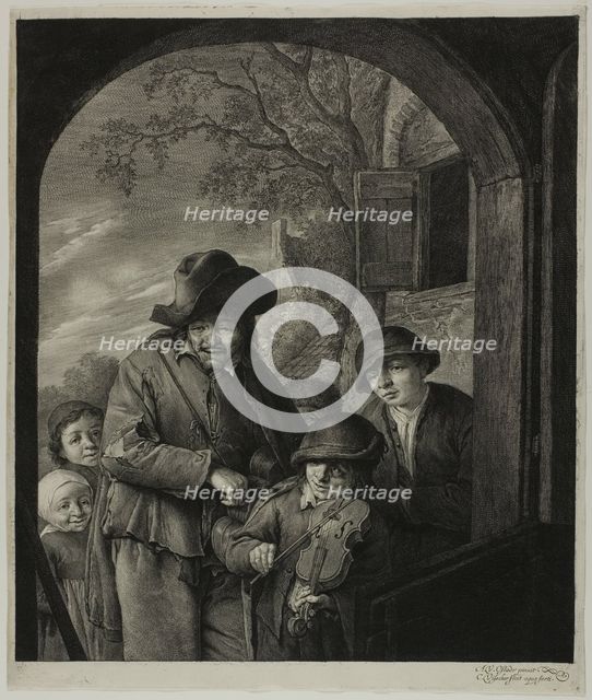 Village Musicians, 1648/58. Creator: Cornelis de Visscher.
