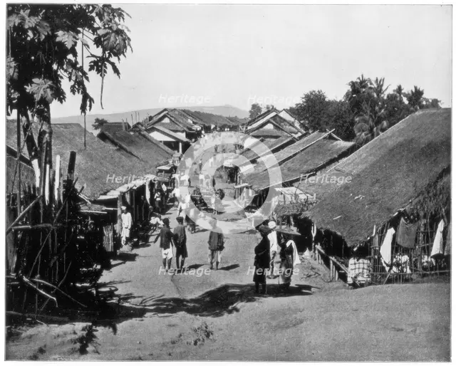Village near Calcutta, India, late 19th century. Artist: John L Stoddard