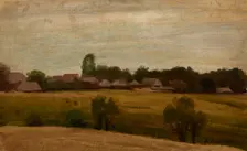 Village near Krakow, 1870. Creator: Heinrich Grabinski