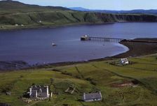 Village of Uig, and Jetty for ferry to outer Hebrides, Isle of Skye, Scotland, 20th century. Artist: CM Dixon