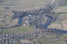 Village of Warkworth, situated in a loop of the River Coquet, Northumberland, 2015. Creator: Historic England