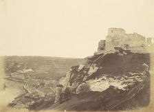 Village of Andelys - Chateau Gaillard, Coeur de Lion, 1856. Creator: Alfred Capel-Cure