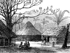 Village of Beho Beho, where Mr. Keith Johnston died, East Central Africa, 1880. Creator: Unknown