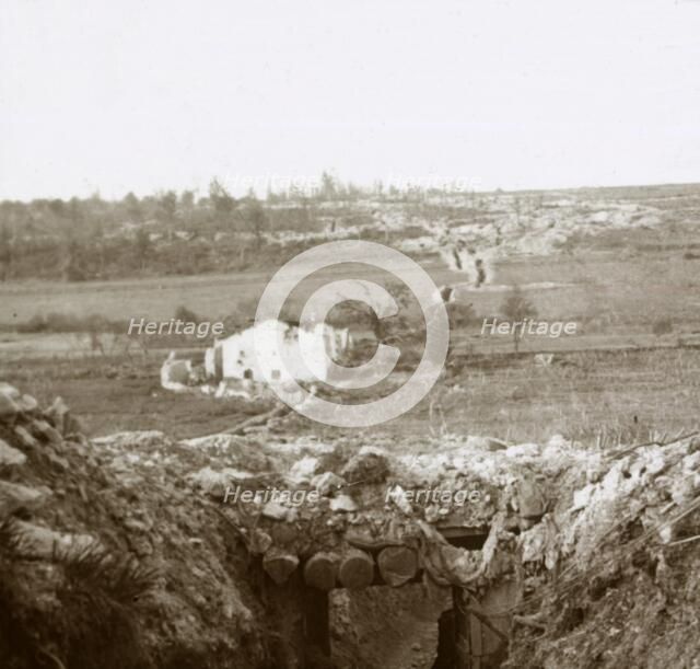 Village of Damloup, northern France, c1914-c1918. Artist: Unknown.