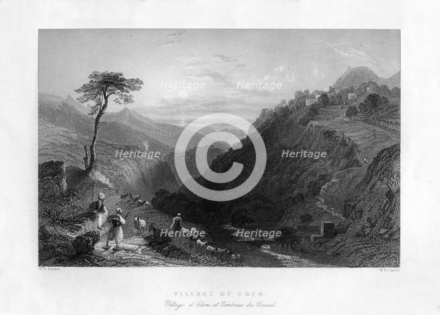 Village of Eden, 1841.Artist: WH Capone