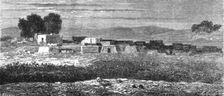 Village of Eyvango, near Abomey; An Excursion in Dahomey 1871. Creator: J. Alfred Skertchly