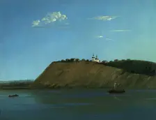 Village of Filinsk on the Right Bank of the Irtysh, 1883. Creator: Pavel Mikhailovich Kosharov