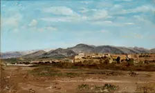 Village of Lauris, in Vaucluse on the Banks of the River Durance, 1868. Artist: Paul Guigou