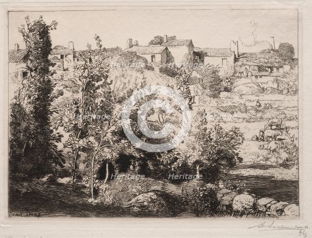 Village of Meule, 1907. Creator: Auguste Louis Lepère (French, 1849-1918).
