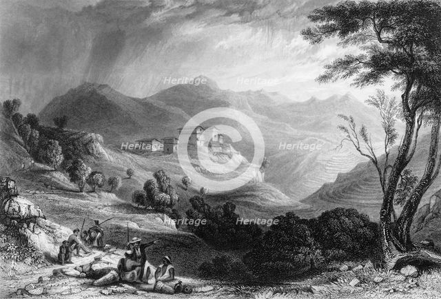 'Village of Naree', 1838. Creator: George Francis White.