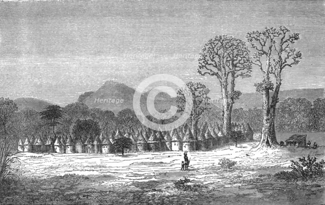 'Village of Niantanso; Journey from the Senegal to the Niger', 1875. Creator: Unknown.