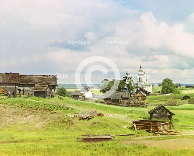 Village of Paltoga [Russian Empire], 1909. Creator: Sergey Mikhaylovich Prokudin-Gorsky.