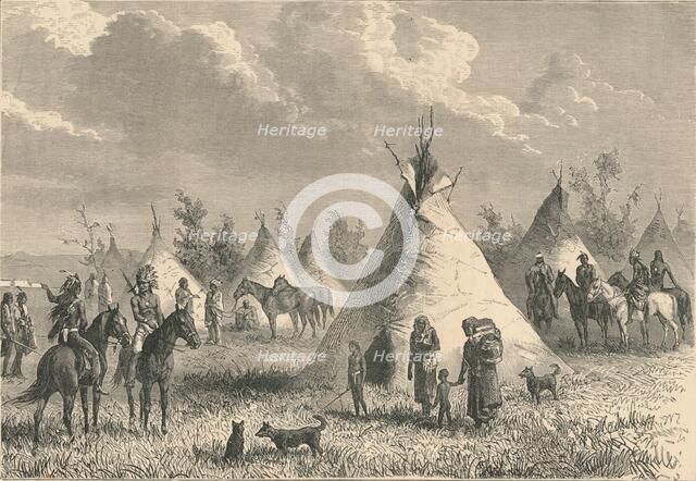 Village of Prairie Indians, c19th century. Artist: Unknown