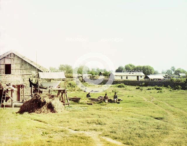Village of Saatly, Mugan steppe, between 1905 and 1915. Creator: Sergey Mikhaylovich Prokudin-Gorsky.