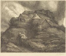 Village of Saint-Pierre during a Storm (Village de Saint-Pierre; Effet d'orage). Creator: Alphonse Legros