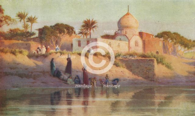 'Village of Shinbab on the Lower Nile', c1880, (1904). Artist: Robert George Talbot Kelly.
