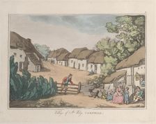 Village of St. Udy, Cornwall, from "Sketches from Nature", 1822., 1822. Creators: Thomas Rowlandson, Joseph Constantine Stadler
