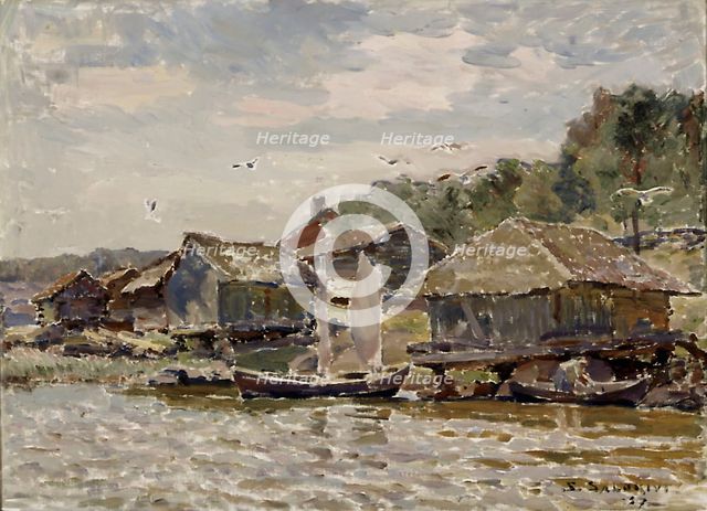 Village on the coast, 1937. Creator: Santeri Salokivi.