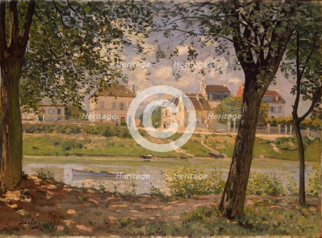 Village on the Banks of the Seine, 1872. Creator: Alfred Sisley.