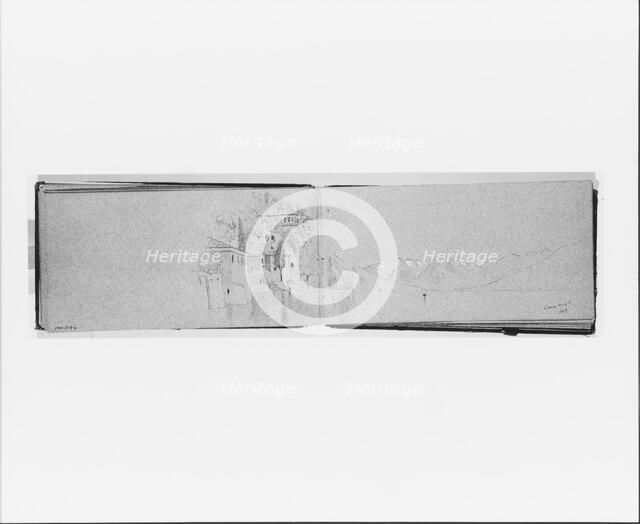 Village on Lake Como: May 1, 1869 (verso, from sketchbook), 1869. Creator: Jervis McEntee.