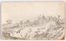 Village on Sunny Hillside, 1650-51. Creator: Jan van Goyen