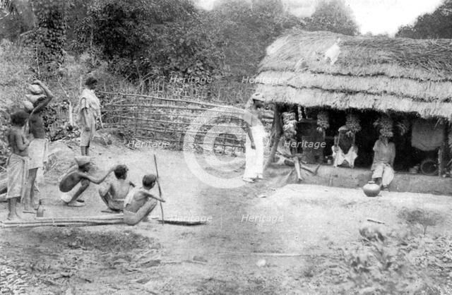 Village outcasts shopping in south India, 1926. Artist: Unknown