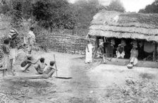 Village outcasts shopping in south India, 1926