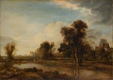 Village Pond, c1645. Creator: Aert van der Neer