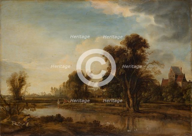 Village Pond, c1645. Creator: Aert van der Neer.