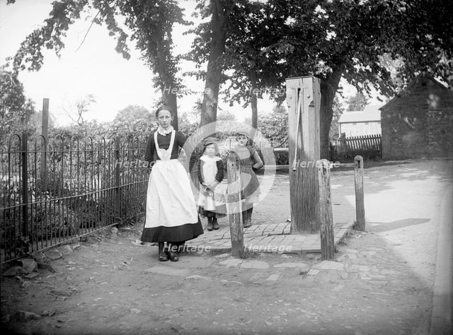 Village pump, Grandborough, Warwickshire, 1901. Artist: SWA Newton.