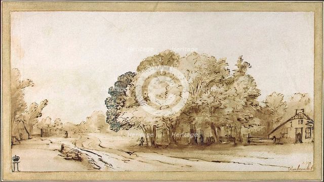'Village Road', c1650.  Artist: Rembrandt Harmensz van Rijn    