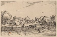 Village Road, published 1612. Creator: Claes Jansz Visscher