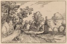 Village Road, published 1612. Creator: Claes Jansz Visscher