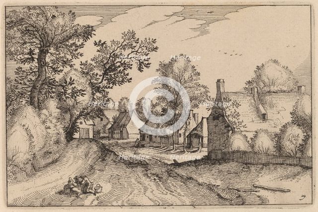 Village Road, published 1612. Creator: Claes Jansz Visscher.