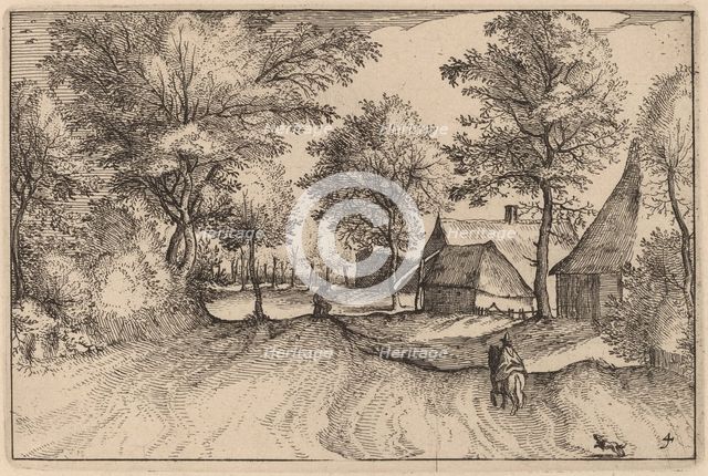 Village Road, published 1612. Creator: Claes Jansz Visscher.