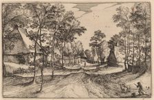 Village Road, published 1612. Creator: Claes Jansz Visscher