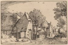 Village Road, published 1612. Creator: Claes Jansz Visscher