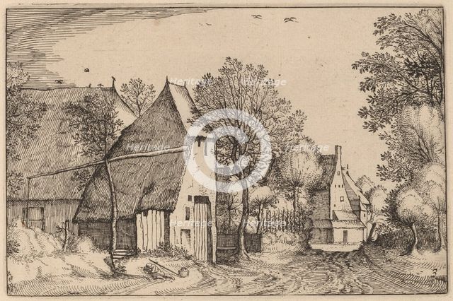 Village Road, published 1612. Creator: Claes Jansz Visscher.