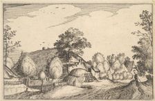 Village Road, plate 12 from Regiunculae et Villae Aliquot Ducatus Brabantiae, ca. 1610. Creator: Claes Jansz Visscher