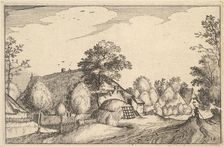 Village Road, plate 12 from Regiunculae et Villae Aliquot Ducatus Brabantiae, ca. 1610. Creator: Claes Jansz Visscher