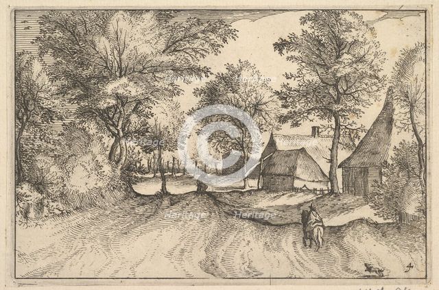 Village Road, plate 4 from Regiunculae et Villae Aliquot Ducatus Brabantiae, ca. 1610. Creator: Claes Jansz Visscher.
