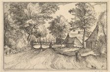 Village Road, plate 4 from Regiunculae et Villae Aliquot Ducatus Brabantiae, ca. 1610. Creator: Claes Jansz Visscher