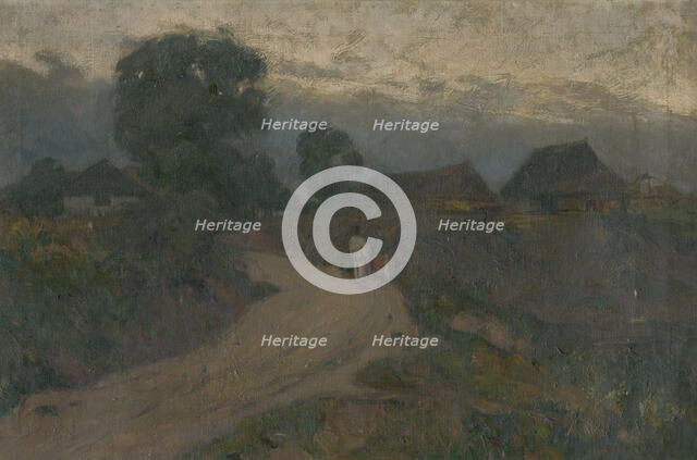 Village scene, 1909. Creator: Emil László Baranszky.