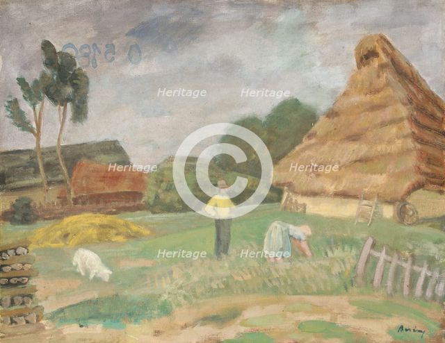Village scene, 1930-1935. Creator: Róbert Berény.